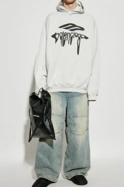 Balenciaga SZARY Bluza z nadrukiem