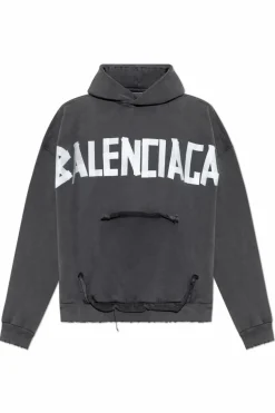 Balenciaga SZARY Bluza z kapturem