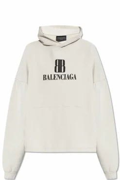 Balenciaga SZARY Bluza z kapturem