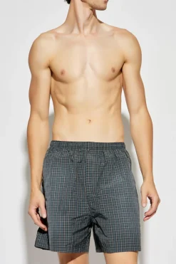 Balenciaga SZARY Kąpielówki ze wzorem w kratę