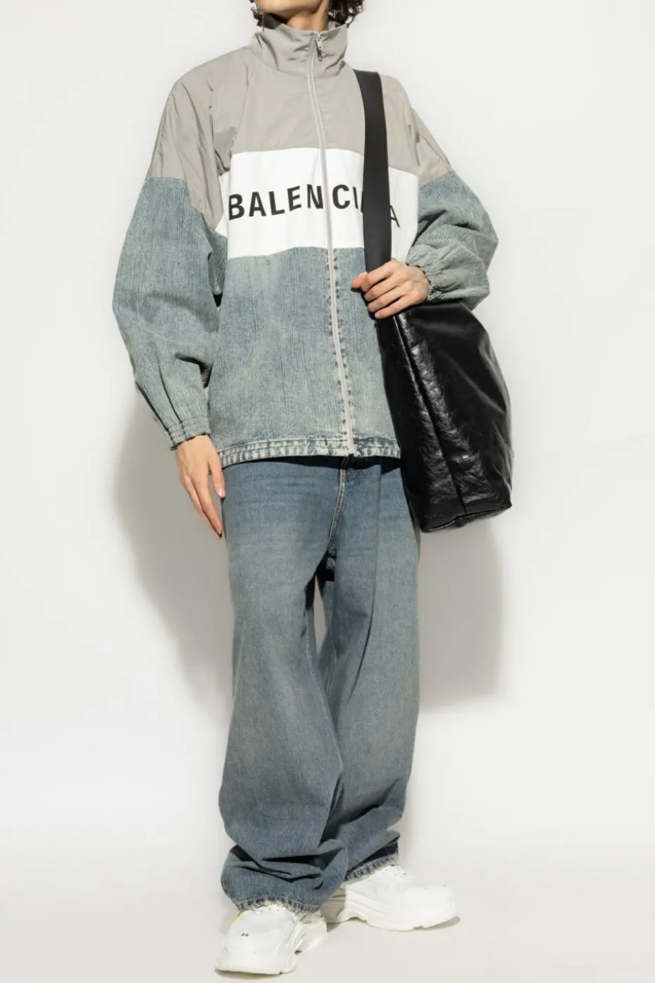 Balenciaga SZARY Kurtka z logo