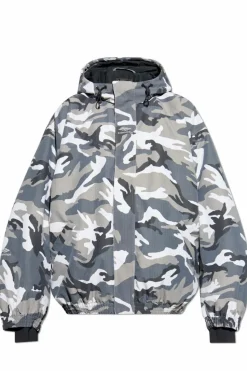 Balenciaga SZARY Ocieplana kurtka z kolekcji `Skiwear`