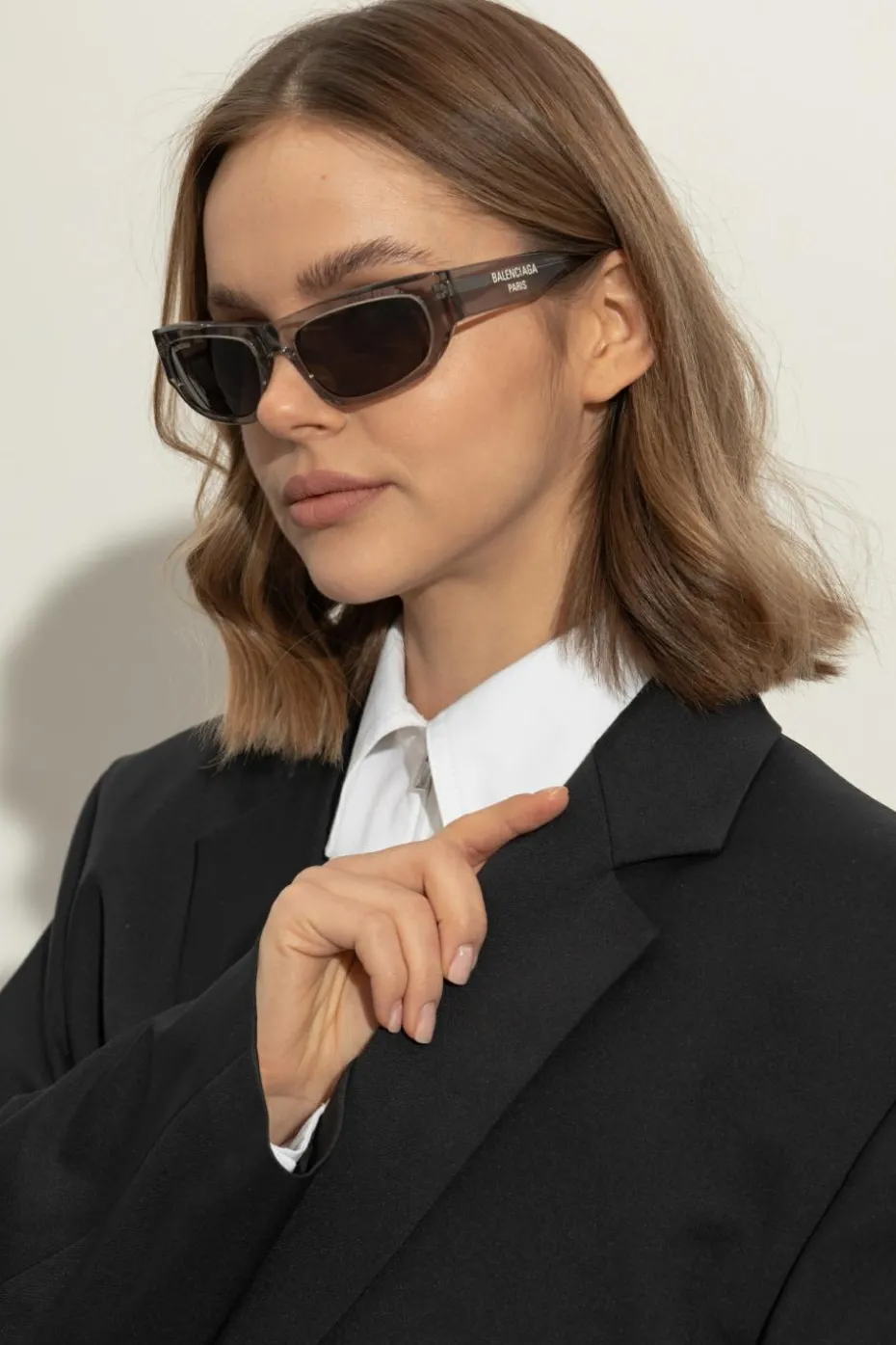 Balenciaga SZARY Okulary przeciwsłoneczne