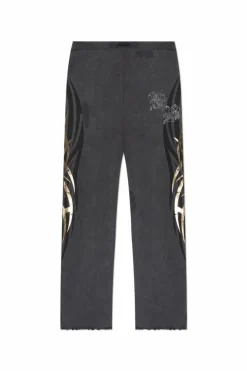 Balenciaga SZARY Spodnie dresowe z nadrukiem