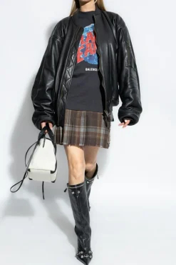 Balenciaga SZARY Sukienka z nadrukiem
