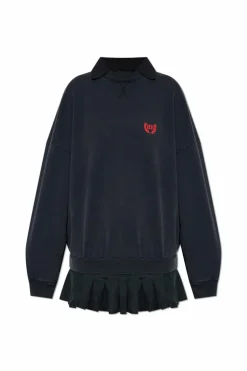 Balenciaga SZARY Sukienka z logo