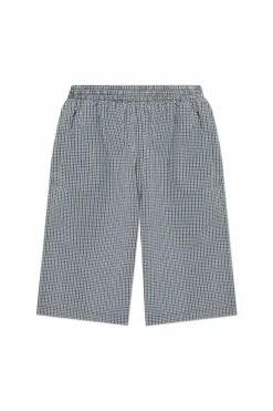 Balenciaga SZARY Szorty ze wzorem w kratę