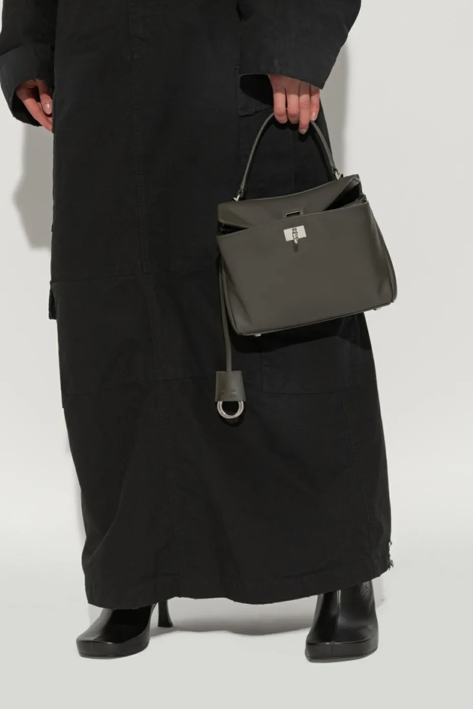 Balenciaga SZARY Torba do ręki `Rodeo Mini`
