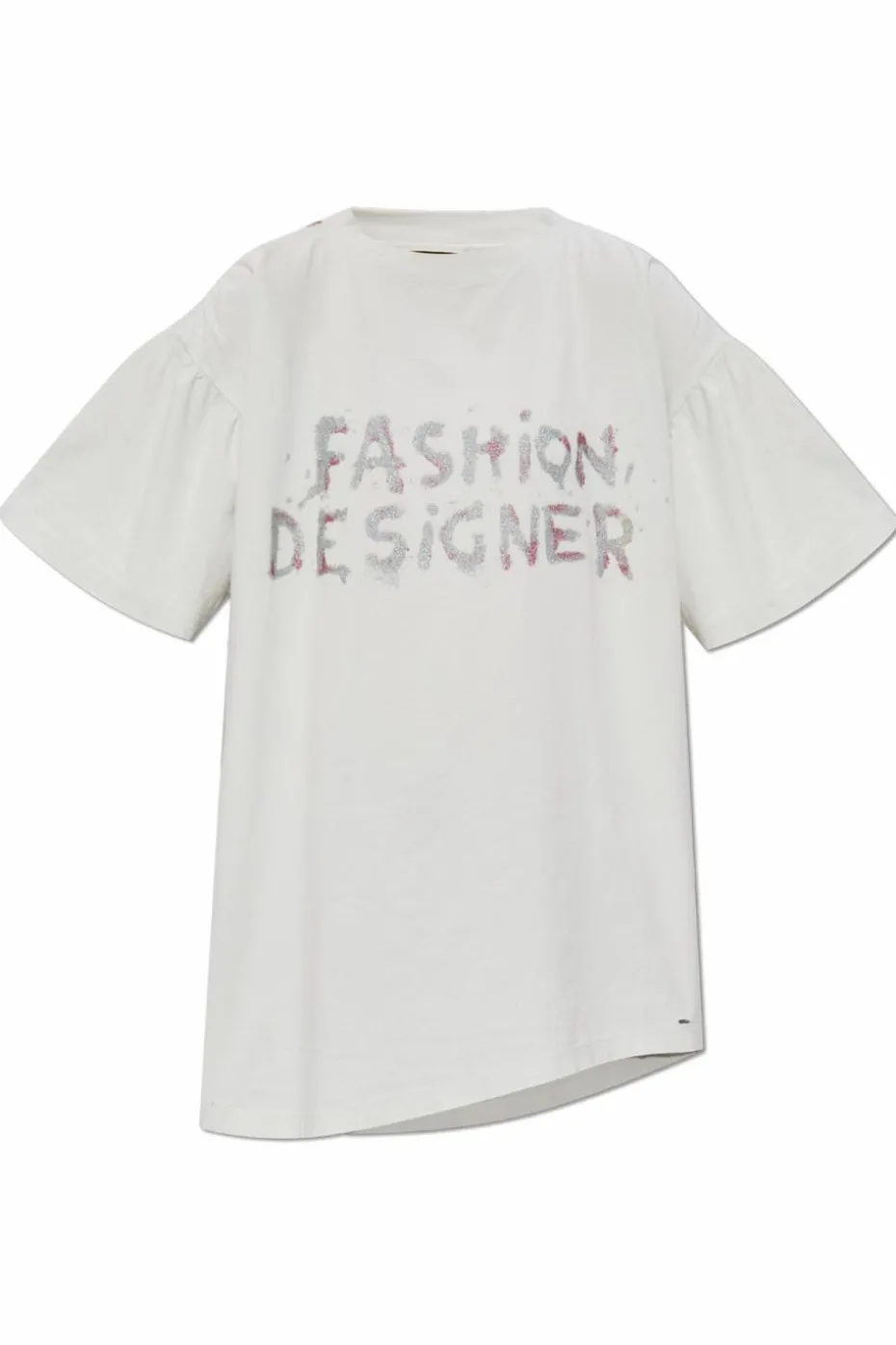 Balenciaga SZARY T-shirt ze wzorem
