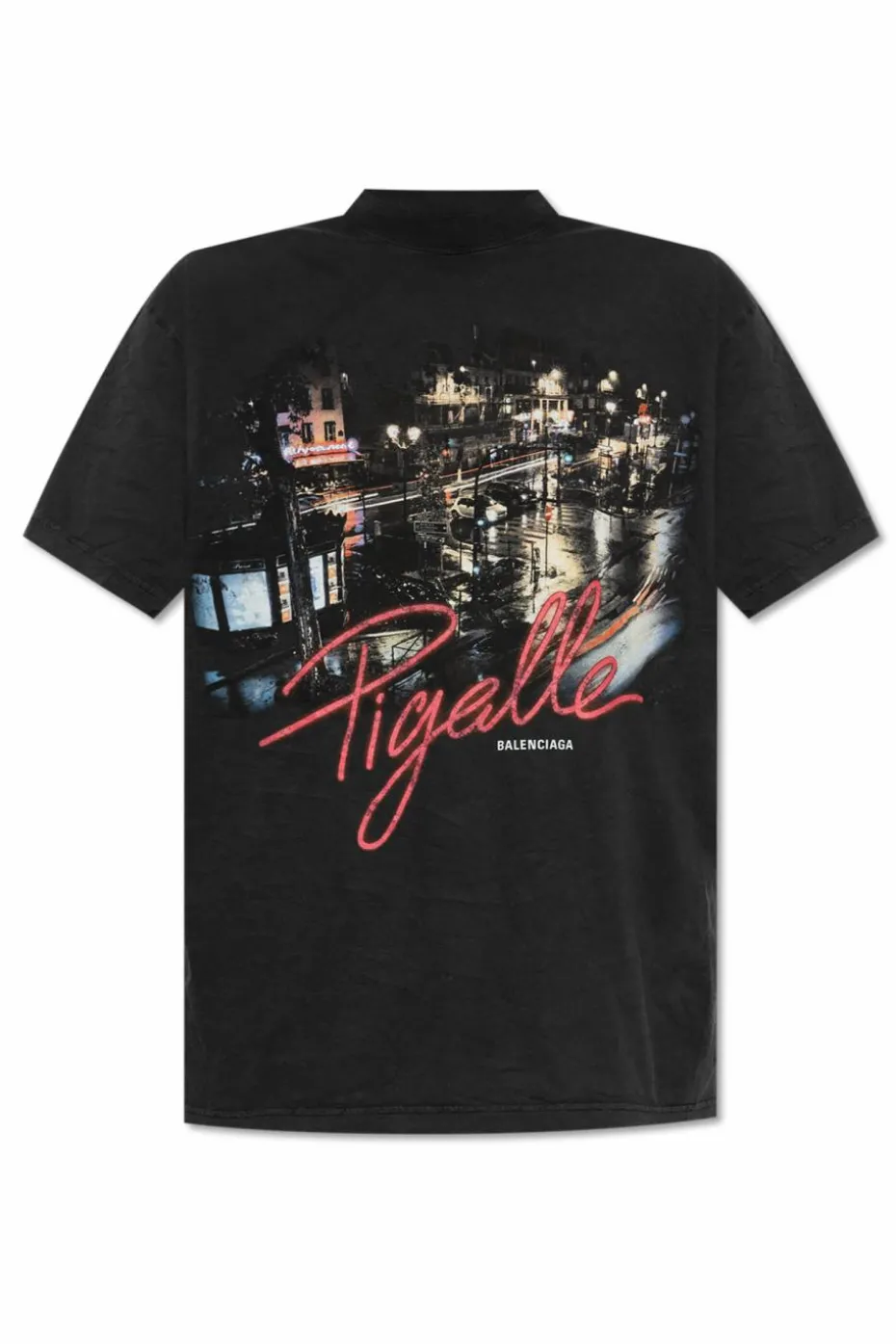Balenciaga SZARY T-shirt z nadrukiem