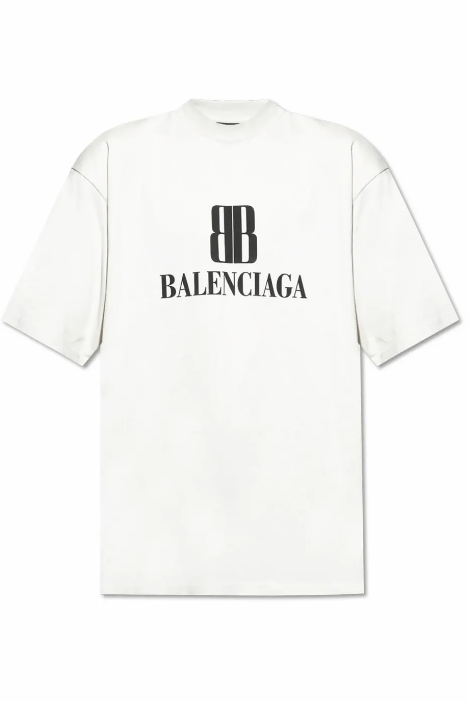 Balenciaga SZARY T-shirt z logo