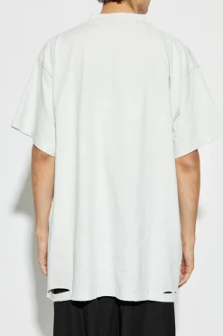 Balenciaga SZARY T-shirt z efektem ‘vintage’