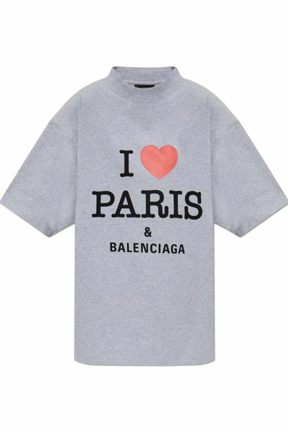 Balenciaga SZARY T-shirt z nadrukiem
