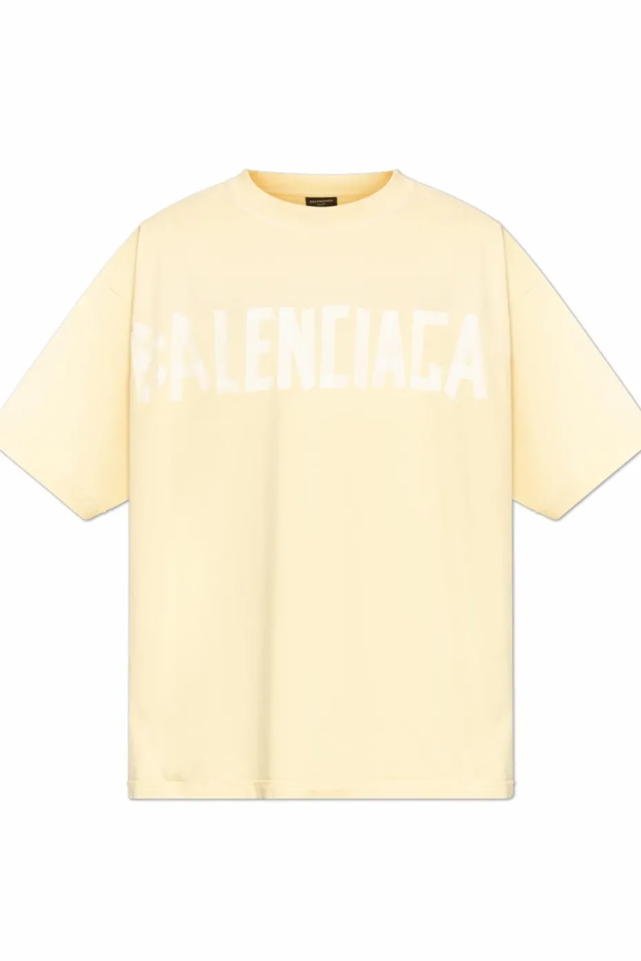 Balenciaga ŻÓŁTY T-shirt z logo