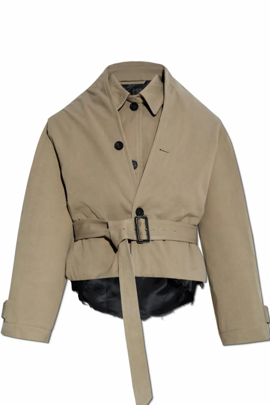 Balenciaga ZIELONY Kurtka z efektem `vintage`