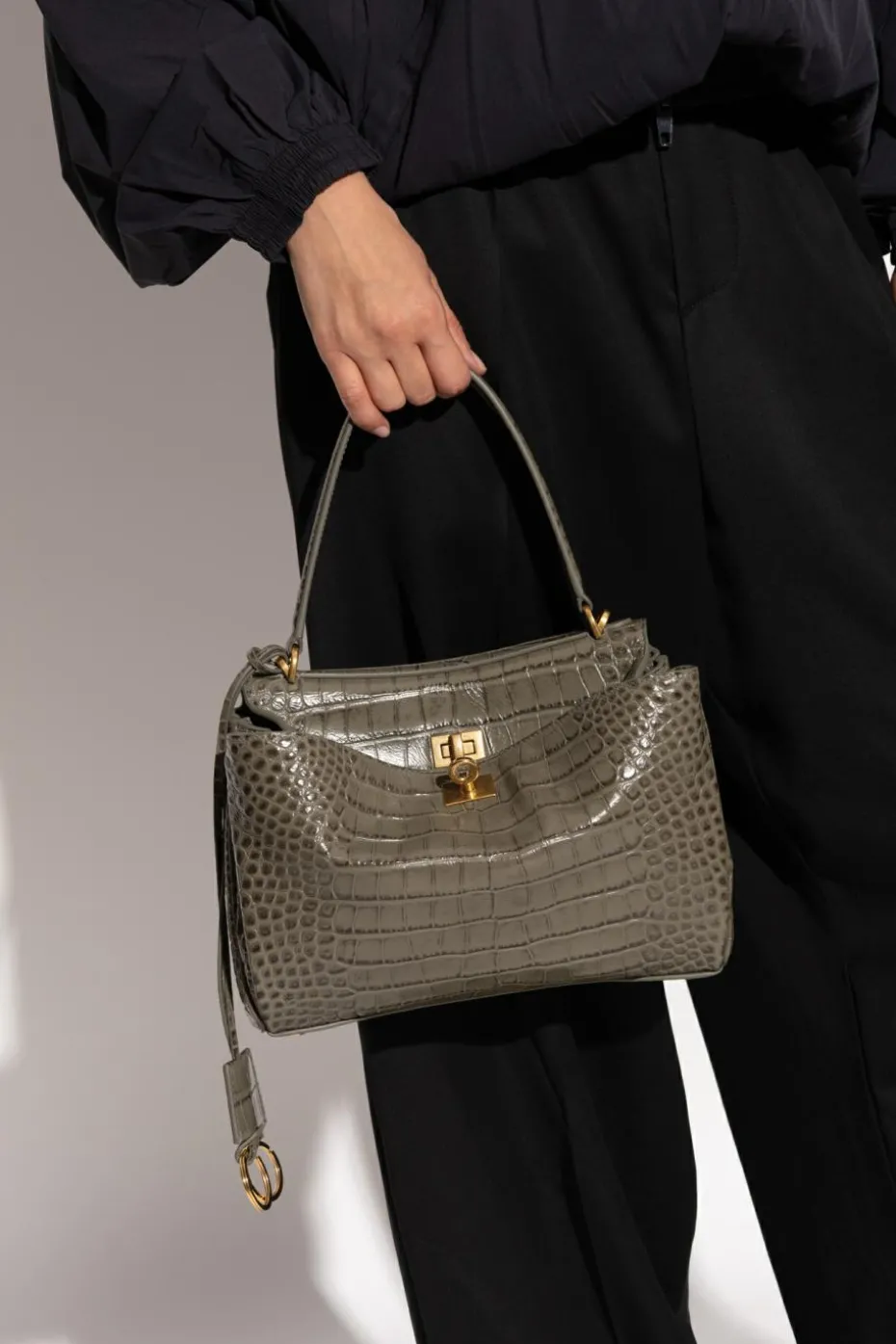 Balenciaga ZIELONY Torba do ręki ‘Rodeo Small’