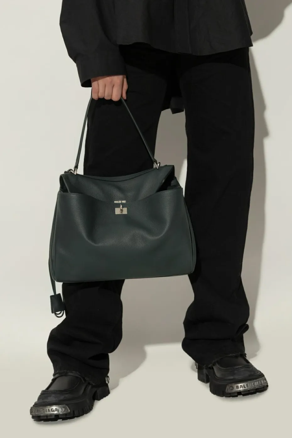 Balenciaga ZIELONY Torba do ręki `Rodeo Medium`