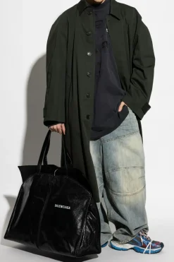Balenciaga ZIELONY Wiązany płaszcz