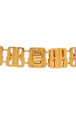 Balenciaga ZŁOTY Naszyjnik z monogramem