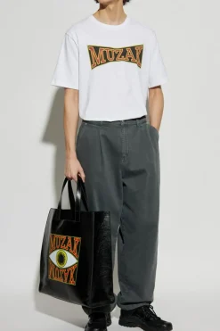 Bally BIAŁY T-shirt z nadrukiem