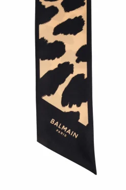 Balmain beżowy Jedwabna apaszka