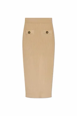 Balmain beżowy Ołówkowa spódnica