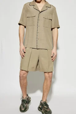 Balmain beżowy Szorty z zakładkami