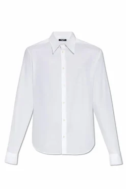 Balmain BIAŁY Bawełniana koszula