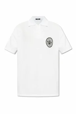 Balmain BIAŁY Polo z nadrukowanym logo