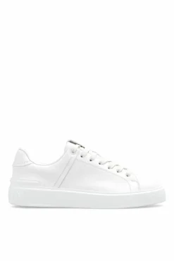 Balmain BIAŁY Skórzane buty sportowe