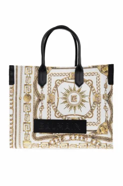 Balmain BIAŁY Torba `B-Army Medium` typu `shopper`