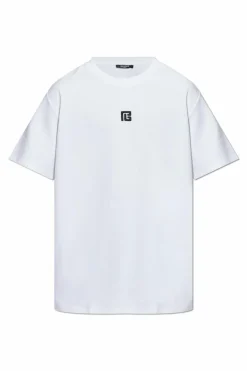 Balmain BIAŁY T-shirt z logo