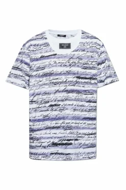 Balmain BIAŁY T-shirt z nadrukiem