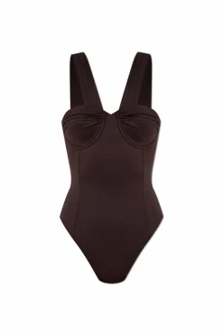 Balmain BRĄZOWY Jednoczęściowy kostium kąpielowy
