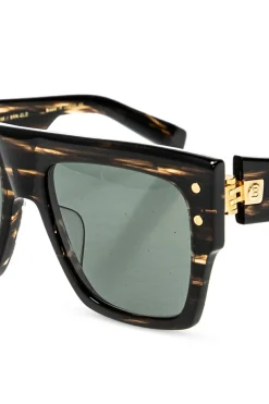 Balmain BRĄZOWY Okulary przeciwsłoneczne z logo