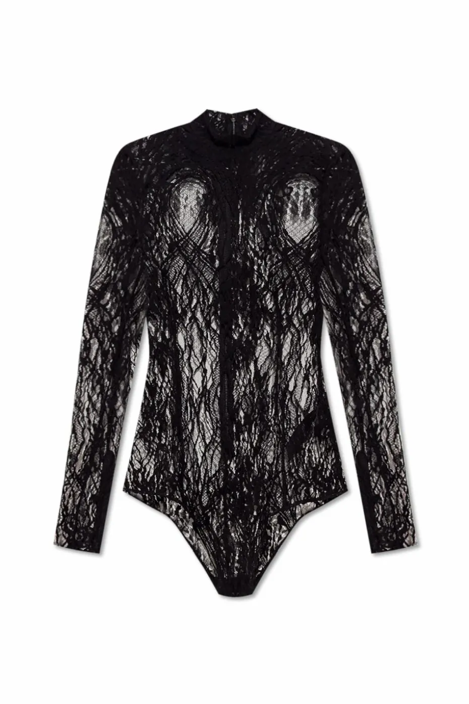 Balmain CZARNY Ażurowe body