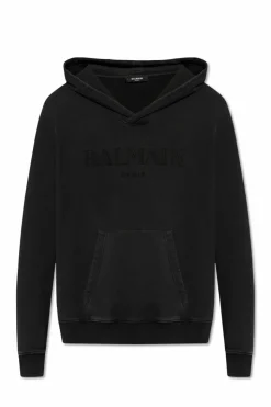 Balmain CZARNY Bluza z kapturem