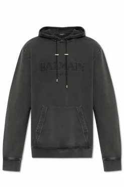 Balmain CZARNY Bluza z kapturem