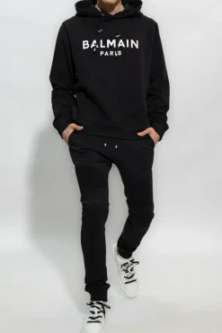 Balmain CZARNY Bluza z kapturem