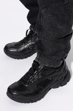 Balmain CZARNY Buty sportowe z eco skóry