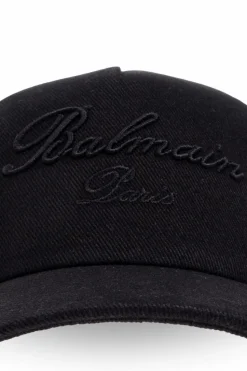 Balmain CZARNY Czapka z daszkiem