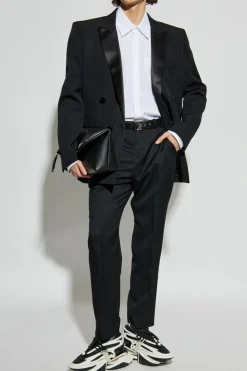 Balmain CZARNY Dwurzędowa marynarka