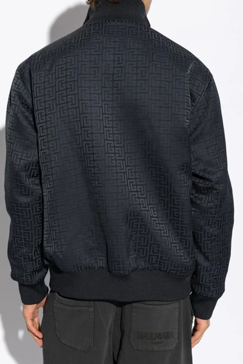 Balmain CZARNY Dwustronna kurtka z monogramem