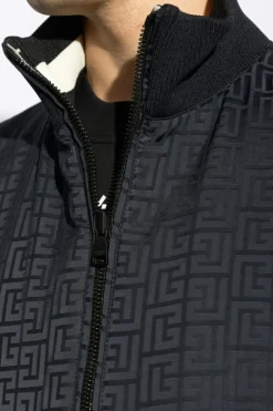 Balmain CZARNY Dwustronna kurtka z monogramem