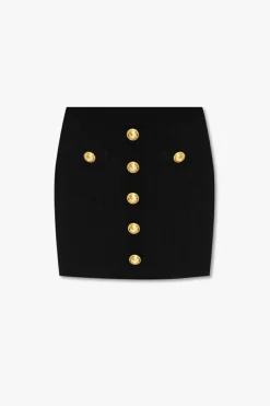 Balmain CZARNY Dzianinowa spódnica