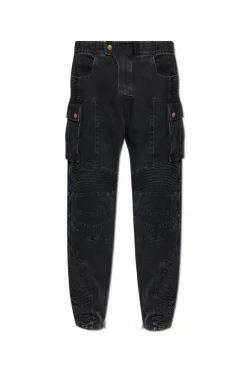 Balmain CZARNY Jeansy typu `cargo`