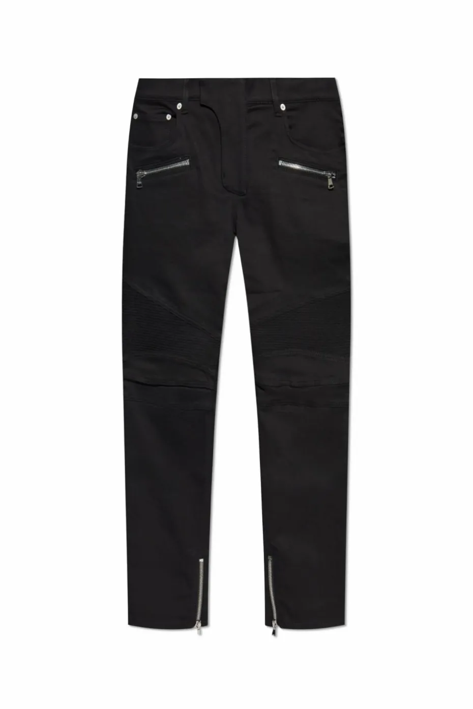 Balmain CZARNY Jeansy z wszytymi zamkami w nogawkach