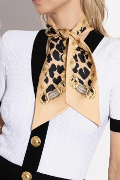 Balmain CZARNY Jedwabna apaszka