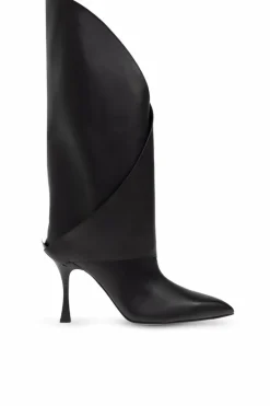 Balmain CZARNY Kozaki `Twist` na obcasie