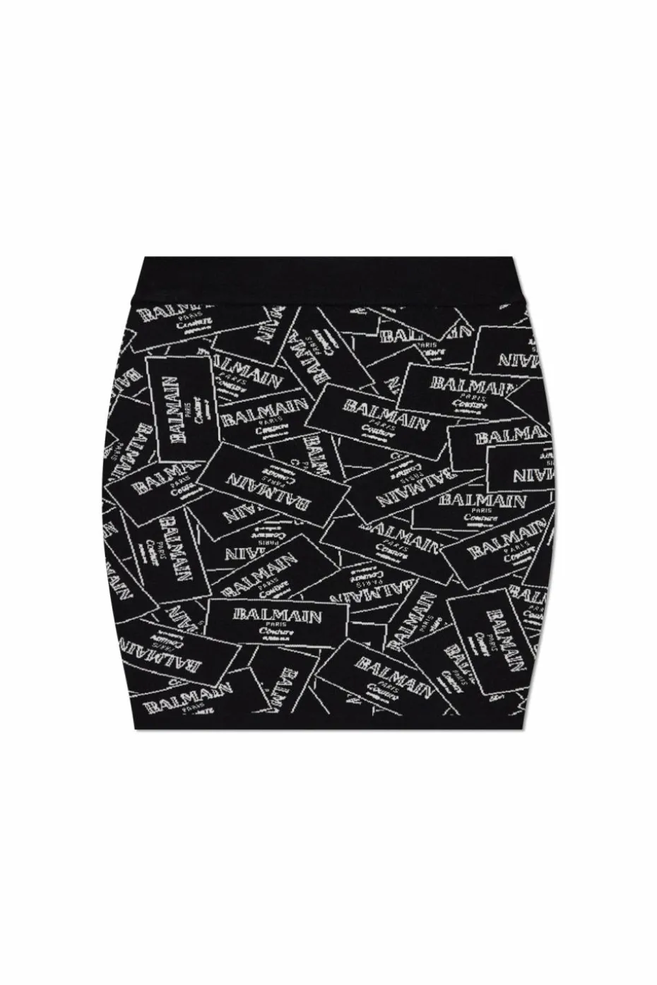 Balmain CZARNY Krótka spódnica z monogramem